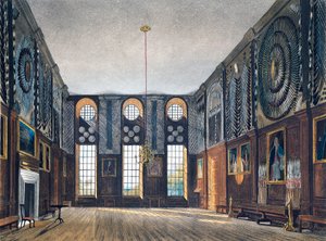 غرفة الحراسة ، نقش لريتشارد ريف (مواليد 1780) ، بناءً على تصميم جيمس ستيفانوف (حوالي 1788-1874) ، من تاريخ المساكن الملكية بواسطة جيمس (بعد) ستيفانوف