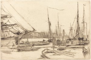 رسم تخطيطي من Billingsgate ، 1878. بواسطة جيمس أبوت ماكنيل ويسلر