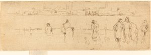 رسم تخطيطي على الجسر ، ج. 18841886. بواسطة جيمس أبوت ماكنيل ويسلر