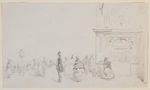 مجموعة من الشخصيات في ساحة عام 1857. بواسطة جيمس أبوت ماكنيل ويسلر