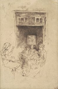 خيط ، 1880 (نقش أسود على ورق مضغوط) بواسطة جيمس أبوت ماكنيل ويسلر
