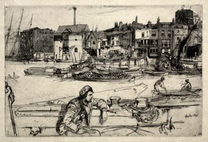 رصيف الأسد الأسود ، 1859. بواسطة جيمس أبوت ماكنيل ويسلر