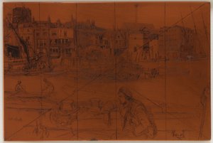 لوحة النقش: Black Lion Wharf ، 1859. بواسطة جيمس أبوت ماكنيل ويسلر
