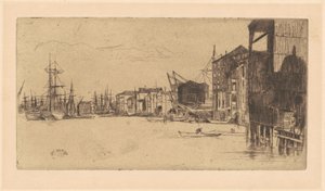 رصيف التجارة الحرة ، 1877. بواسطة جيمس أبوت ماكنيل ويسلر