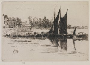 هيرلينجهام ، 1859 (النقش على الورق) بواسطة جيمس أبوت ماكنيل ويسلر