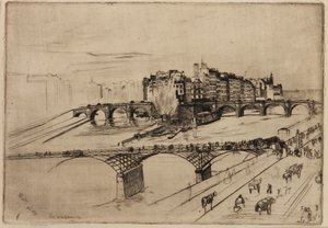 جزيرة المدينة ، باريس ، 1859. بواسطة جيمس أبوت ماكنيل ويسلر