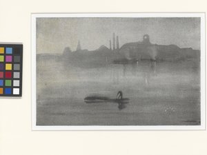 الموسيقى الهادئة: The Thames At Battersea (lithotint) بواسطة جيمس أبوت ماكنيل ويسلر