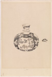 جرة الزنجبيل بيضاوية الشكل مع غطاء على شكل جرس ، 1878. بواسطة جيمس أبوت ماكنيل ويسلر