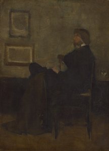 دراسة للترتيب باللون الرمادي والأسود ، رقم 2: توماس كارليل ، 1872-1873 بواسطة جيمس أبوت ماكنيل ويسلر