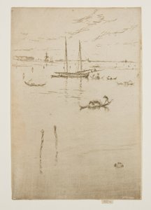 The Little Lagoon ، من Twelve Etchings ، المعروف أيضًا باسم مجموعة البندقية الأولى بواسطة جيمس أبوت ماكنيل ويسلر