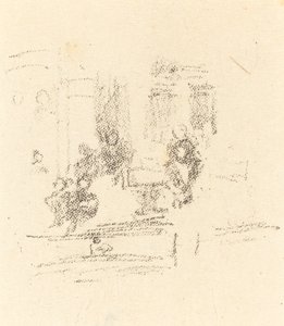 رسم المحاكمة: الداخلية ، ج. 1891. بواسطة جيمس أبوت ماكنيل ويسلر