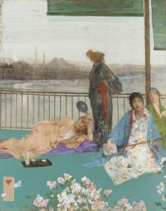 الاختلافات في لون اللحم والأخضر - الشرفة ، 1864-1870 ، الإضافات 1870-1879. بواسطة جيمس أبوت ماكنيل ويسلر
