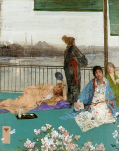 الاختلافات في لون اللحم والأخضر: الشرفة ، ج. 1870 بواسطة جيمس أبوت ماكنيل ويسلر