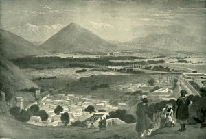 بالا حصار ومدينة كابول من الجزء العلوي من القلعة ، c1842 ، 1901.