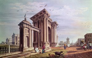 شارع كورت هاوس ، كالكوتا ، نقش روبرت هافيل ، حانة. 1824