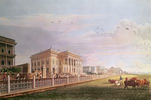 قاعة المدينة ، كلكتا ، نقشها روبرت هافيل ، حانة. 1824