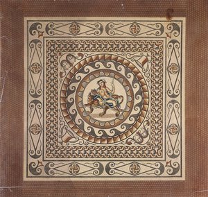 الرصيف الروماني المكسو بالفسيفساء ، اكتشف في شارع ليدينهال ، لندن ، 1804 بواسطة جيمس باسير الثاني