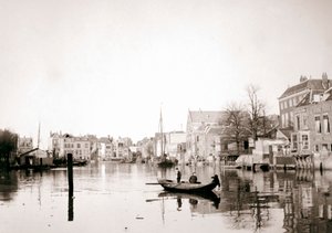 قارب على القناة ، دوردريخت ، هولندا ، 1898. بواسطة جيمس باتكين