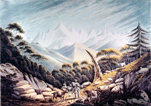 الرعاة النيباليون في جبال الهيمالايا ، 1826 بواسطة جيمس بوليفار مانسون
