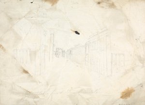 رسم تخطيطي لأطلال الهيكل بواسطة جيمس بروس