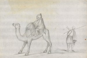مسافر ورجل فوق جمل بواسطة جيمس بروس