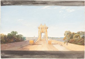 جسر كليفتون المعلق بالقرب من بريستول ، ج. 1832.