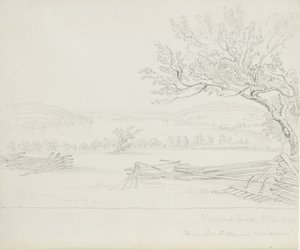 ديروينت ليك من السيد دبليو ماينز ريزيدنس ، 1843 (الجرافيت على ورق نسج كريم) بواسطة جيمس ديفيد سميلي