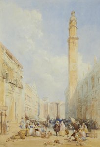 فيتشنزا. مكتوب عليها "VICENZA" (أسفل اليسار) ؛ ألوان مائية مع آثار قلم رصاص ومزينة باللون الأبيض ولون الجسم 40 × 27.5 سم