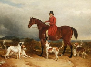 وليام فيليبس من Risca Manor ، Monmouthshire مع كلاب الصيد ، 1850-55
