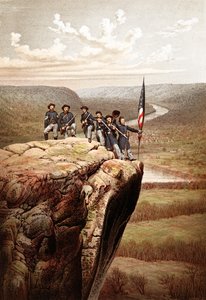 جنود الاتحاد على لوك أوت ماونتن ، تينيسي ، حانة. 1863