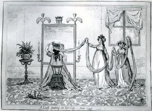 سيدة ترتدي قبعتها ، 1795 بواسطة جيمس جيلراي