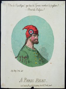 A Paris Beau ، نشرته هانا همفري في 1794 (النقش اليدوي)
