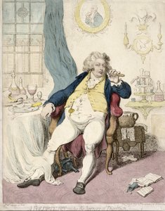 حجرة تحت أهوال الهضم ، نشرتها هانا همفري في 1792 (النقش الملون يدويًا)