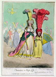 شخصيات في حياة عالية ، نشرتها هانا همفري في عام 1795 (النقش الملون يدويًا) بواسطة جيمس جيلراي