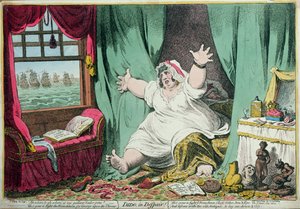 ديدو في اليأس ، نشرته هانا همفري ، 1801 (النقش اليدوي)