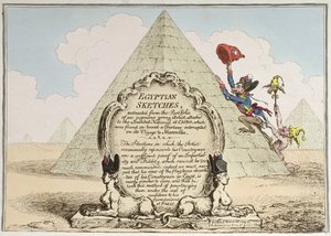 اسكتشات مصرية ، نشرتها هانا همفري عام 1799 (حفر يدوي)