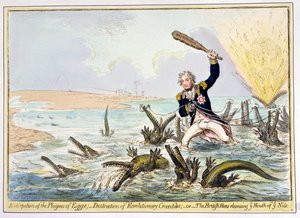 استئصال الطاعون في مصر ، نشرته هانا همفري في عام 1798 (النقش والحفر مع مرحاض على الورق)