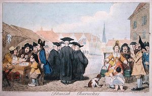 الشخصيات الفلمنكية ، التي نشرها ج. همفري عام 1793 (نقش ملون يدويًا) بواسطة جيمس جيلراي
