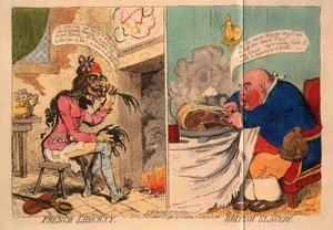 الحرية الفرنسية. العبودية البريطانية ، 1792 بواسطة جيمس جيلراي