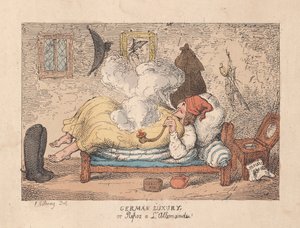 الترف الألماني أو Repos a LAllemande ، حانة. 1800 (نقش يدوي) بواسطة جيمس جيلراي
