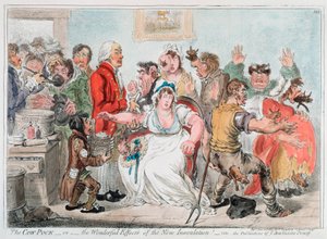 رسوم متحركة Gillray على التطعيم ضد الجدري باستخدام مصل Cowpox ، 1802