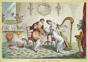 الوئام قبل الزواج ، 1805 (نقش الألوان) بواسطة جيمس جيلراي