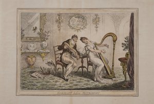 الانسجام قبل الزواج ، نشرته هانا همفري ، 1805 (النقش اليدوي)