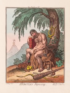 هرقل ريسينج، حانة. 1799 (نقش ملون يدوياً) بواسطة جيمس جيلراي