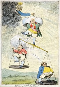 جاك أ كلا الجانبين ، نشر بواسطة ويليام همفري في 1783 (النقش الملون باليد)