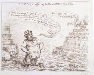 قدم جون بول لعبة Little Boney العادلة ، التي نشرتها هانا همفري في عام 1803