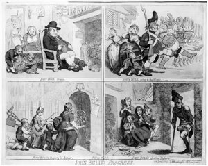 جون بول بروجرس ، حانة. هانا همفري ، 1793 (حفر) (صورة بوند)