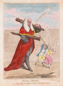 القاضي الإبهام ، أو العصي براءات الاختراع لتصحيح الأسرة ما يبرره قانوني ، حانة. 1782 (نقش يدوي)