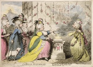 La Belle Assemblee ، نشرته هانا همفري في 1787 (النقش الملون يدويًا)