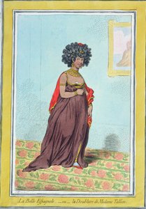 La Belle Espagnole ، أو La Doublure de Madame Tallien (1773-1835) التي نشرتها هانا همفري في عام 1796 (النقش اليدوي)